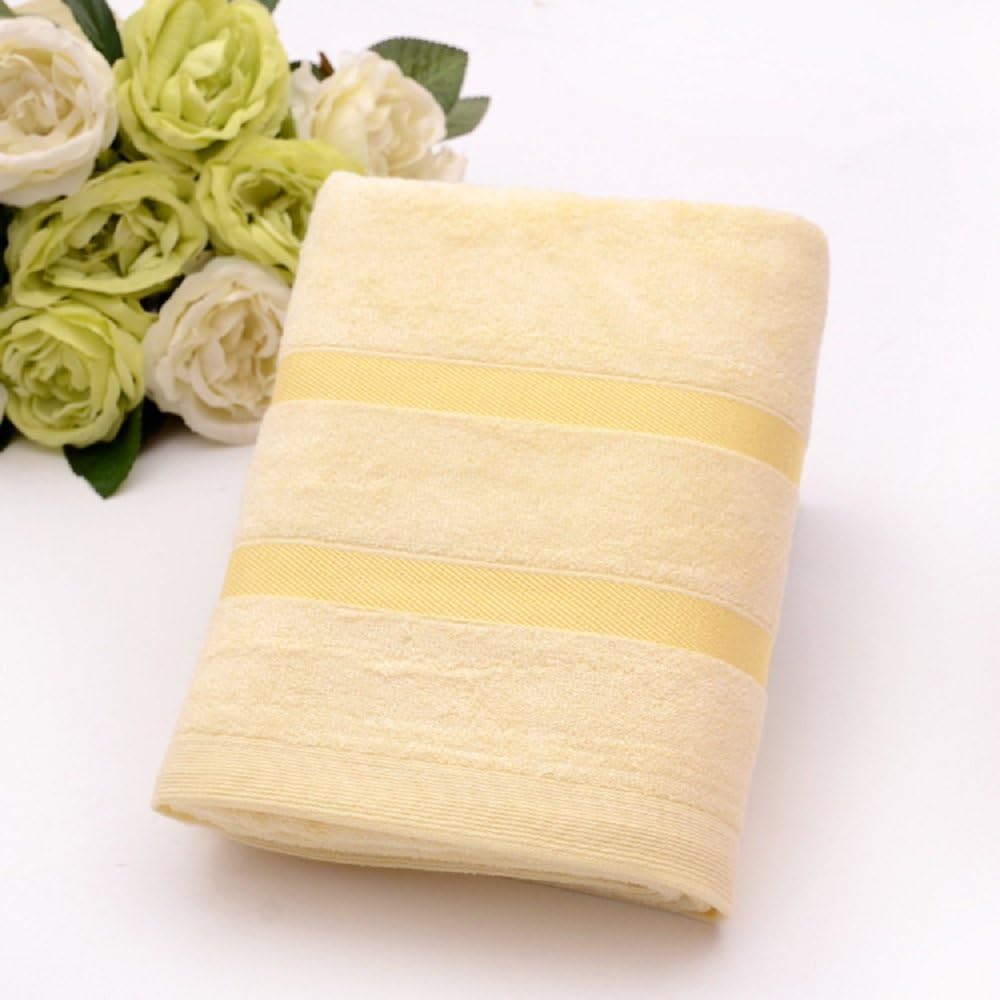 Mush Ultra Soft, Absorbent and Anti Microbial 450 GSM Bamboo Bath Towel (Yellow)