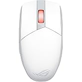ASUS ROG Strix Impact III Wireless Gaming Mouse, 57 G Lightweight, 36K DPI Sensor, Bluetooth & 2,4GHz RF, ROG SpeedNova, Up to 618hrs Battery Life, Replaceable Switches, ROG Omni Receiver, White