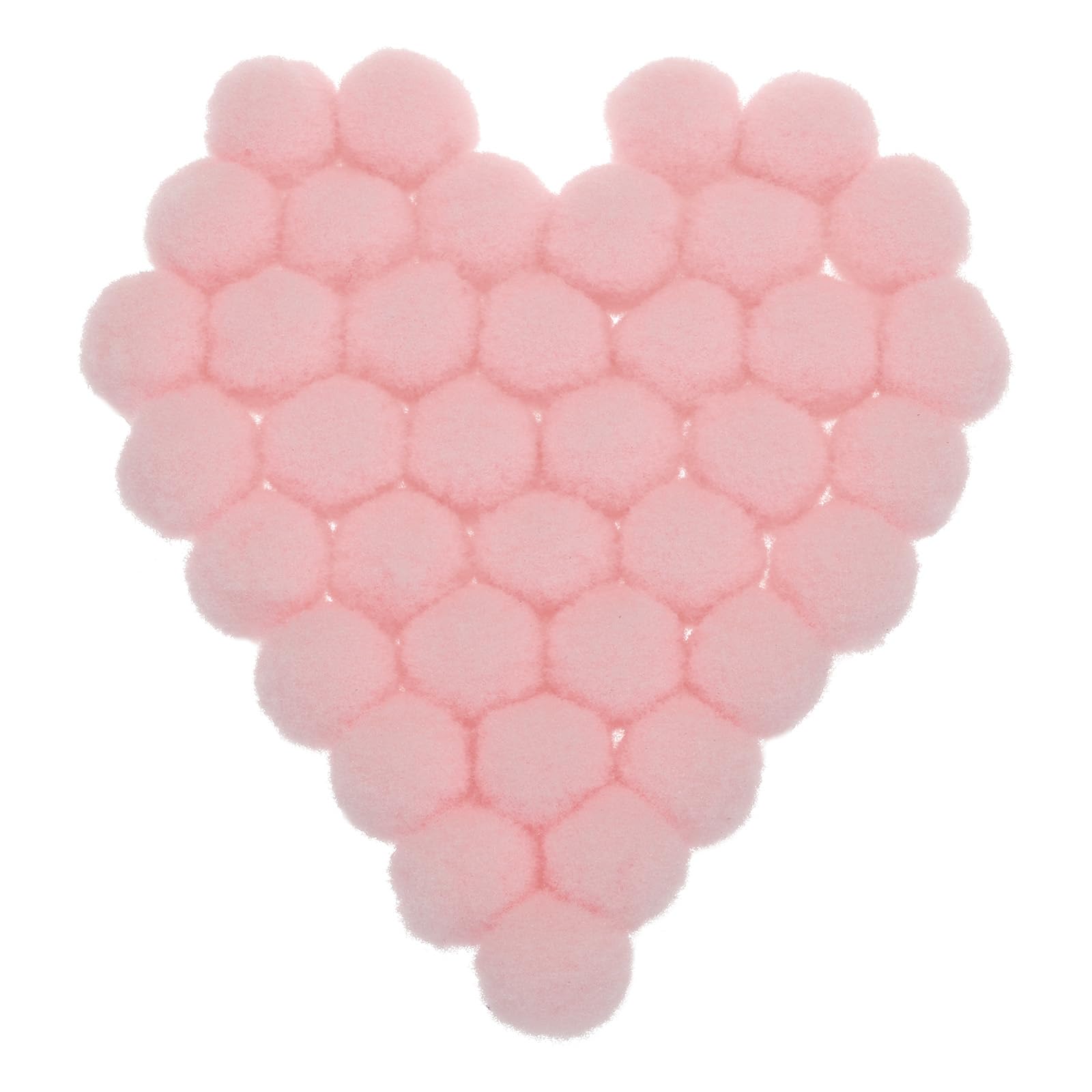 Rebower Pom Pom Soft and Fuzzy Balls Rainbow Craft Pom Pom Fabric [for DIY Creative Crafts Art Projects and Decoration] - 0.59 Inch/Beige Pink / 300PCS