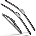 RAINTOK Windshield Wiper Blades Replacement for Mitsubishi Outlander Sport 2011-2022 Original Factory Quality Front Rear Wipers Blade Set for My Car - 24" 21" 10" (Pack of 3)