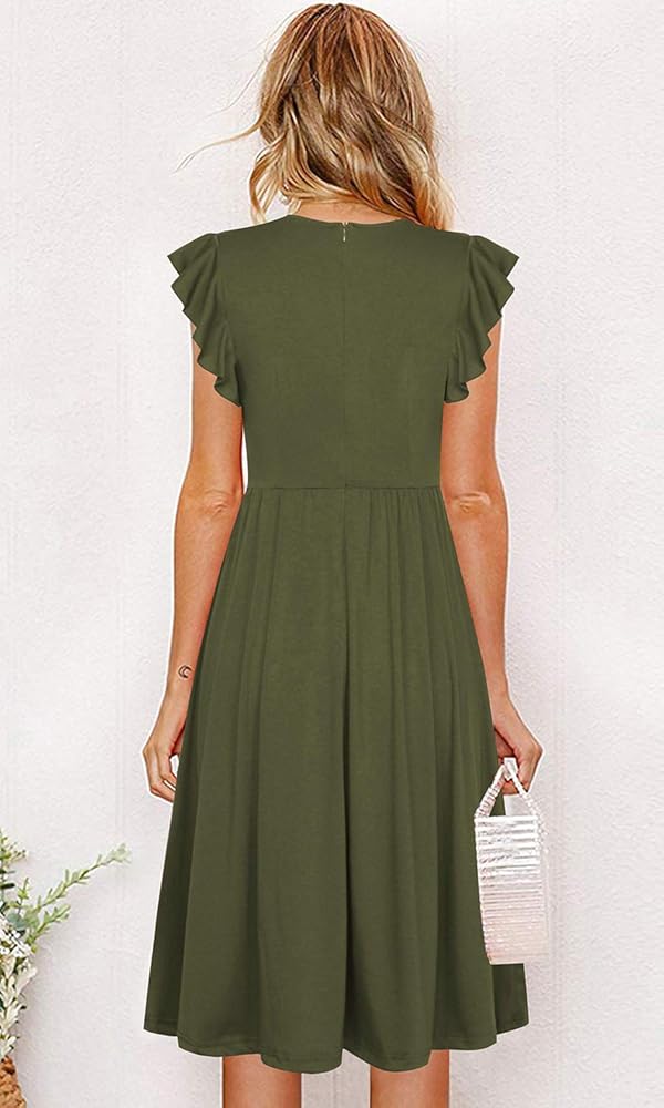 casual dress with buttons down the back