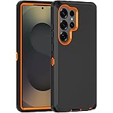 Aimoll-88 for Samsung Galaxy S25 Ultra Case, with Screen Protector Heavy Duty Drop Protection,Full Body Rugged Shockproof Dustproof Protective Phone Cover for Samsung Galaxy S25 Ultra (Orange)