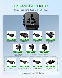 MOMAX Mini Universal Travel Adapter Worldwide, 2