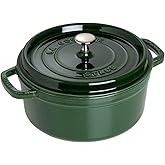 Staub Cast Iron 2.75-qt Round Cocotte - Basil, Made in France