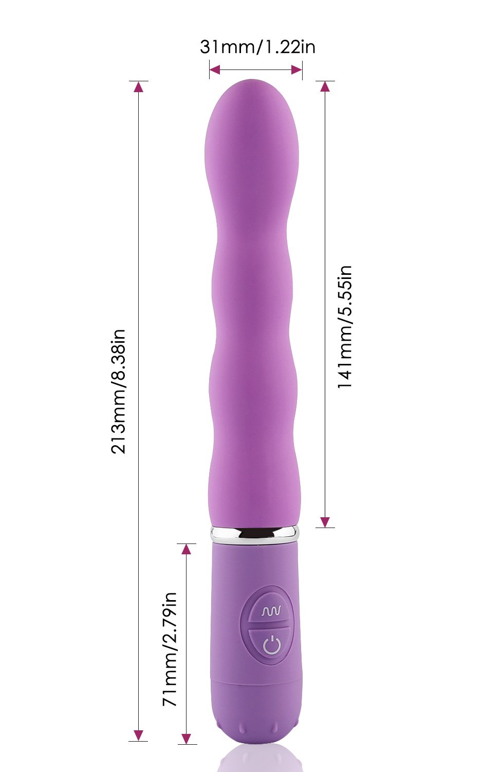 CRDC Life Upgrade 10 Modes Silicone Vibrator G-spot Vibration Clitoral Stimulate Massager Masturbation in Purple