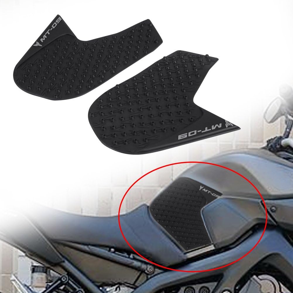 1 Pair Motorcycle Tank Side Traction Pad, Anti-Slip Gas Tank Traction Pad Knee Grip Sticker Decal for MT-09 FZ-09 2014-2016 - Image 5