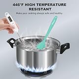 NileHome Silicone Spatula Set 4 Pcs Food Grade Heat Resistant Turquoise view 3