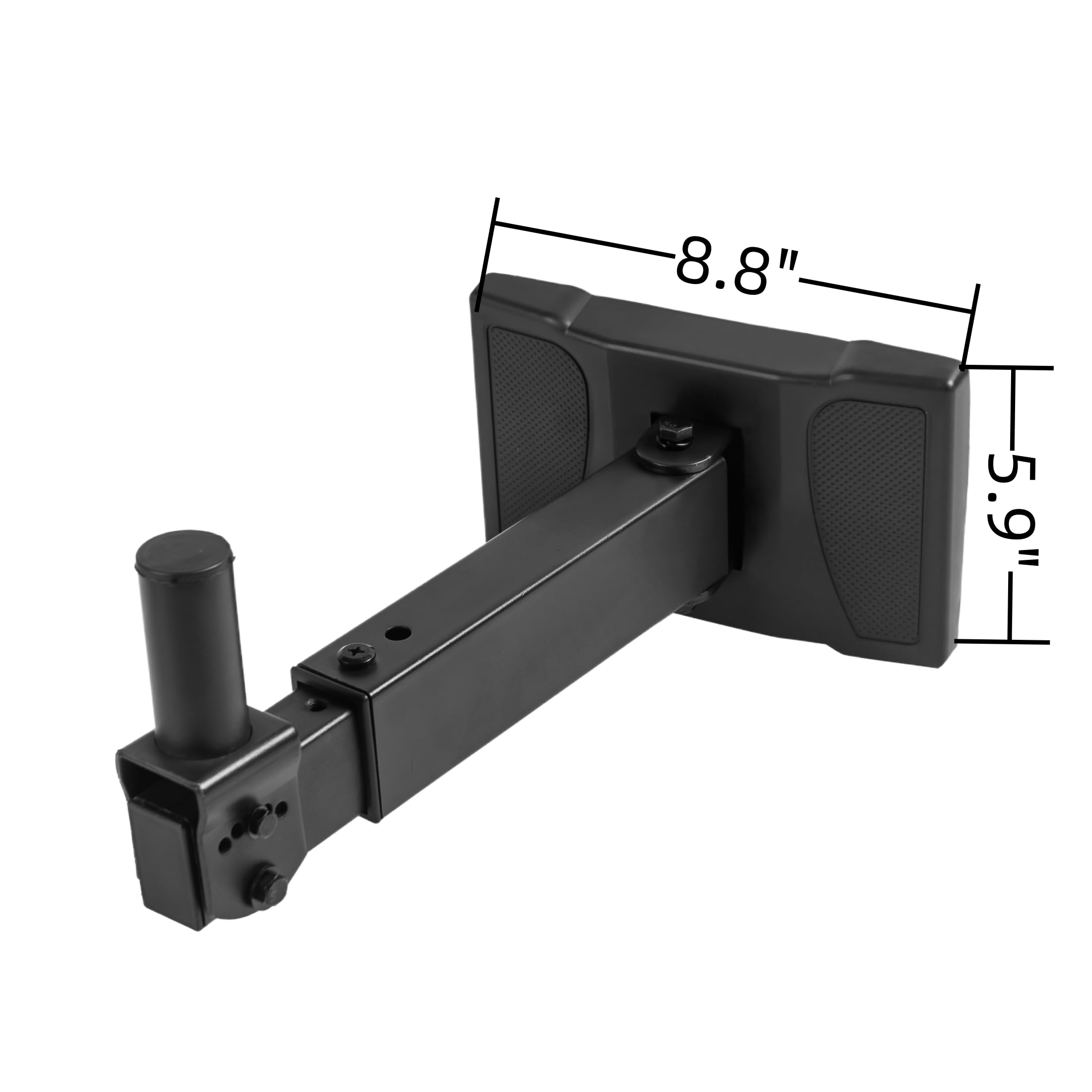 Heavy Duty Adjustable Speaker Mount Brackets - PA Speaker Wall Mount Brackets, Speaker Mounts Holder, Speaker Stand Hold up to 100lbs(2 Packs Black)
