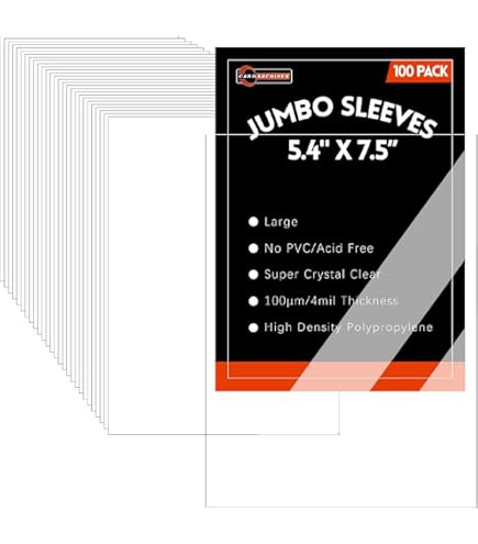 Amazon.com: Jumbo Card Sleeves (40pk Jumbo Sleeves - Large