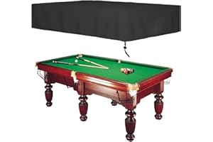 Oslimea Pool Table Covers 7 Feet Billiard Table Covers Waterproof, Tearproof, Windproof for Pool Table (7 Ft: 90x52x7.8 inch)