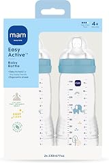 MAM Easy Active Baby Bottle Twin Pack 330 ml Fast Flow Teats Size 3 Blue view 2