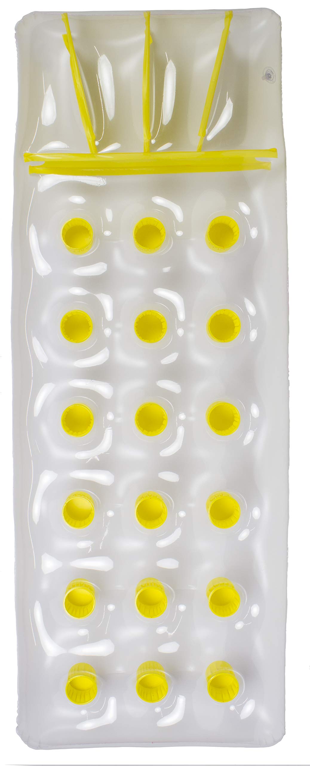 Photo 1 of Poolmaster Classic French Pocket Inflatable Swimming Pool Mattress Float for Adults, Yellow