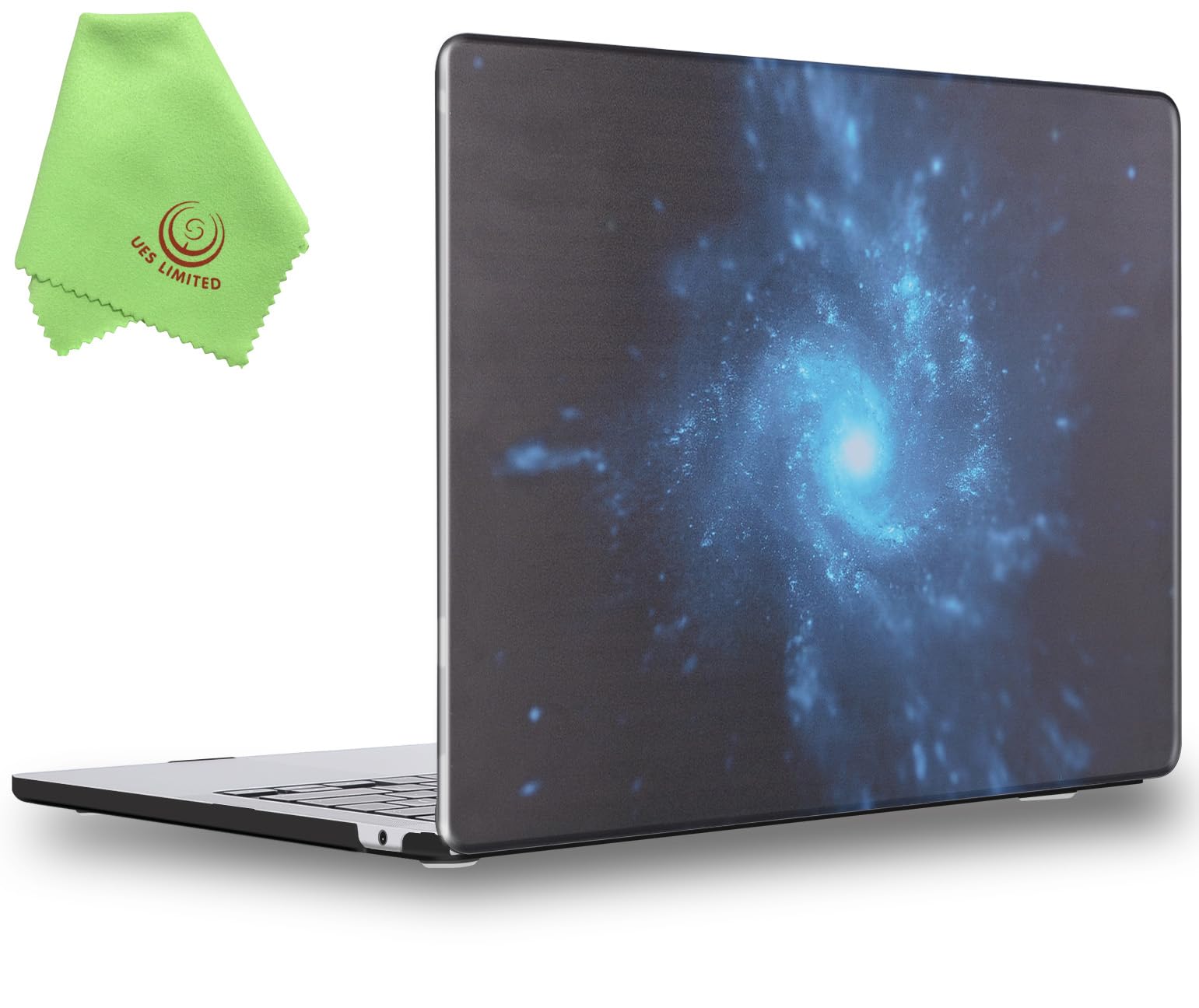 UESWILL Case Compatible with MacBook Air (15 inch, M2 M3 M4 M5, 2023 2024 2025 2026) Model A3448 A3241 A3114 A2941, Pattern Hard Shell Case Cover + Microfiber Cloth, Nebula Blue