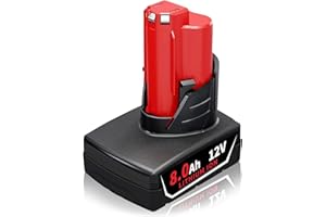 8000mAh 12V Lithium Ion Replacement for Milwaukee Battery Compatible with Milwaukee M12 Battery 48-11-2401 48-11-2402 48-11-2