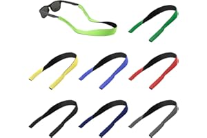 KINBOM 8pcs Floating Sunglasses Straps, Neoprene Glasses Straps Floating Eyeglass Lanyard Adjustable Sunglasses Retainer Glas