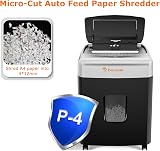Bonsaii 120-Sheet Auto Feed Micro Cut Shredder C233-B Upgrade 23L 4 Wheels view 3