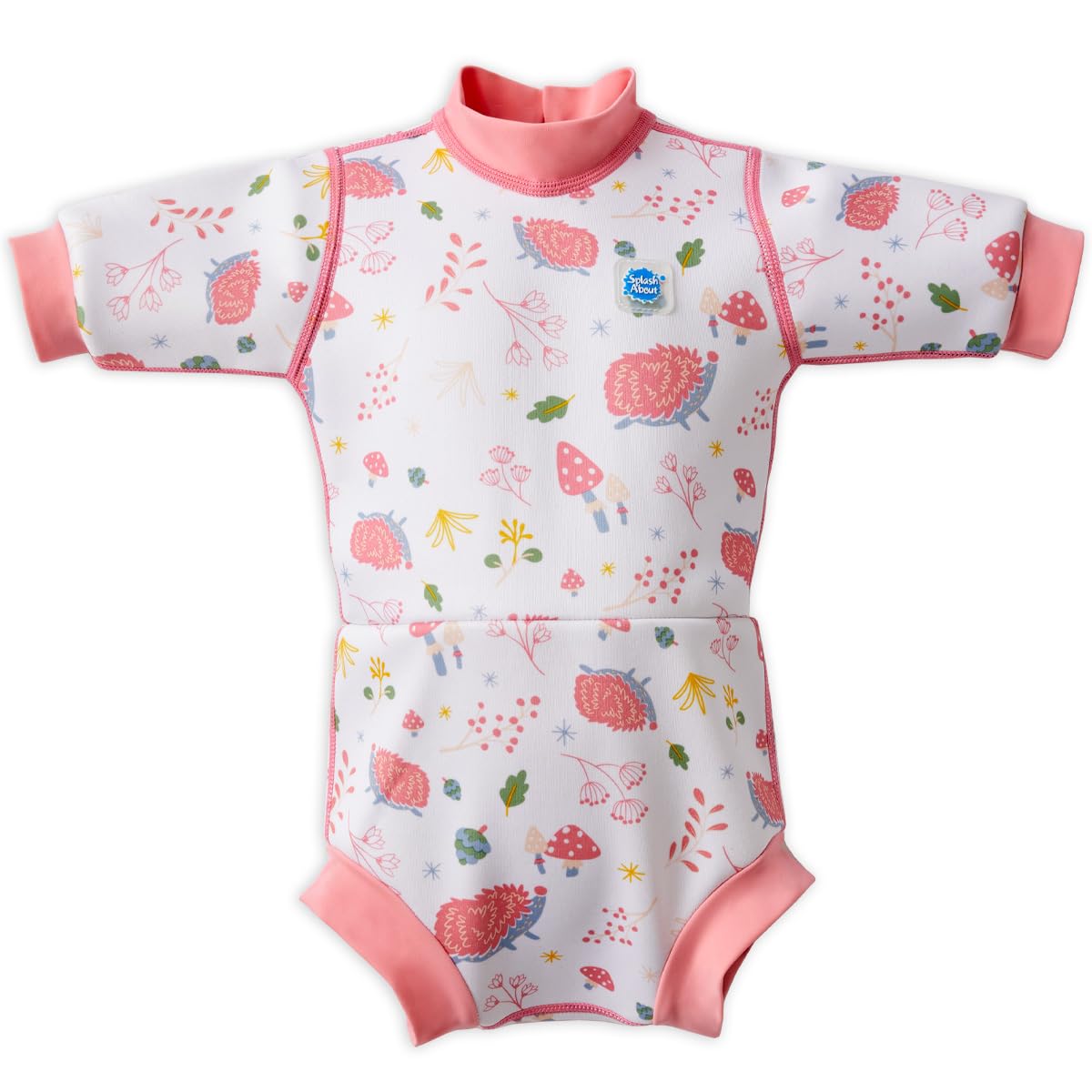 Splash About Baby Girls Happy Nappy Wetsuit One Piece Swimsuit, Forest Walk, 3-8 Months