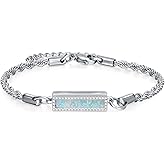 HPQQ Urn Bracelet for Ashes 925 Sterling Silver Abalone Shell Tree of Life/Dragonfly/Butterfly/Sunflower Cremation Jewelry for Ashes Keepsake Pendant Locket Bracelet for Women Mom