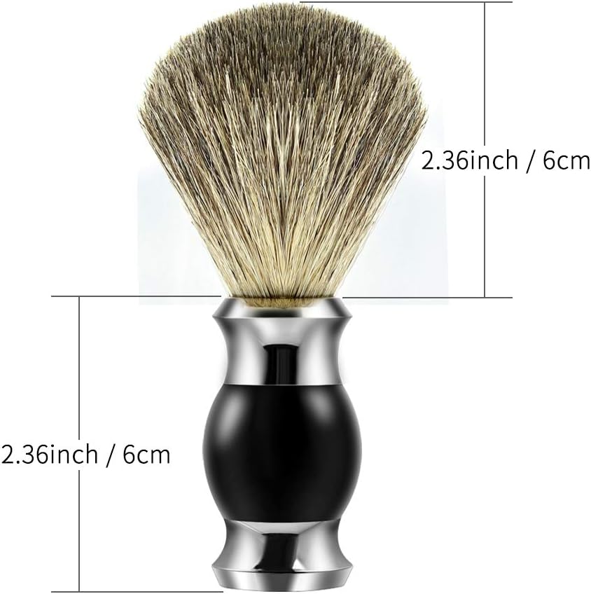 GRUTTI Premium Shaving Brush Set,Luxury Razor and Brush Stand Soap Bowl and Badger Hair Shaving Brush Gift Shaving Sets for Men-Black - Image 5