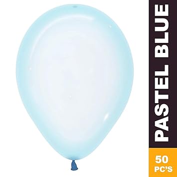 Wabi Sabi Blue Color Pastel Balloons 50 Pcs For Birthday
