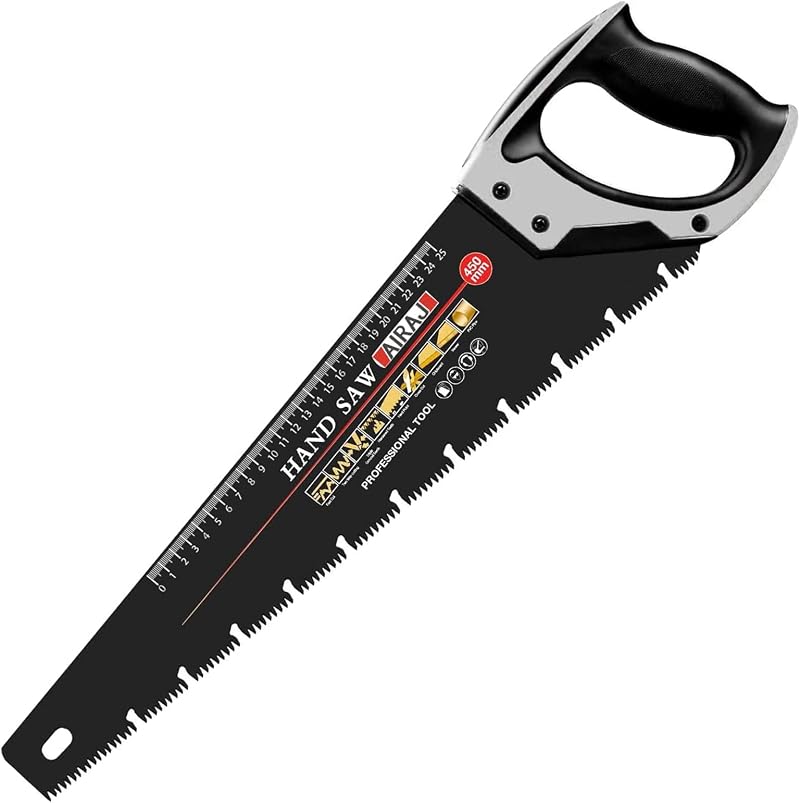 AIRAJ 450MM Hand Saw Pruning Saw Fine Cut Heavy Duty 45/90 Degree Handle