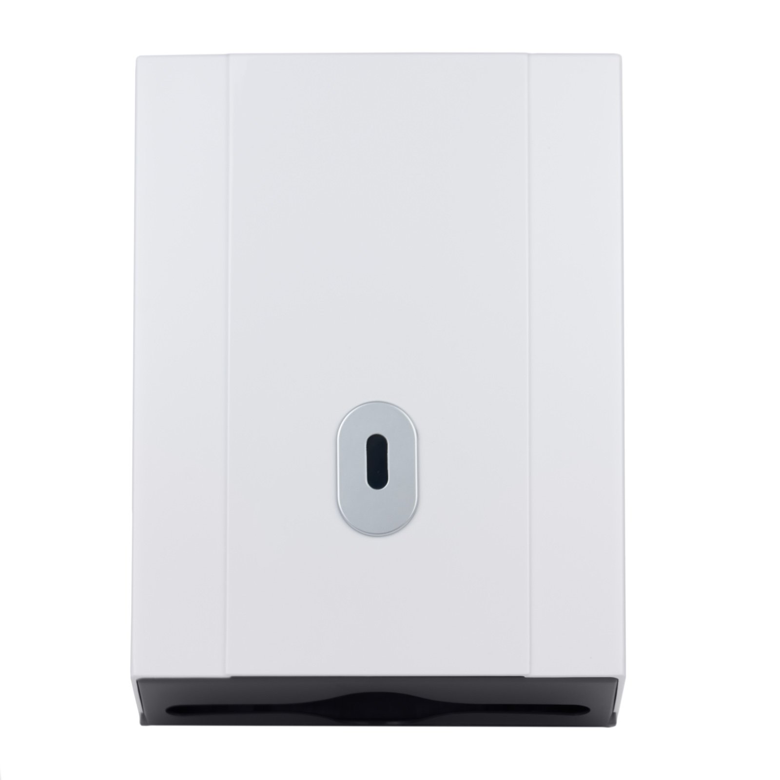 White Wall Mounted Paper Hand Towel Dispenser - Large Capacity - Lockable