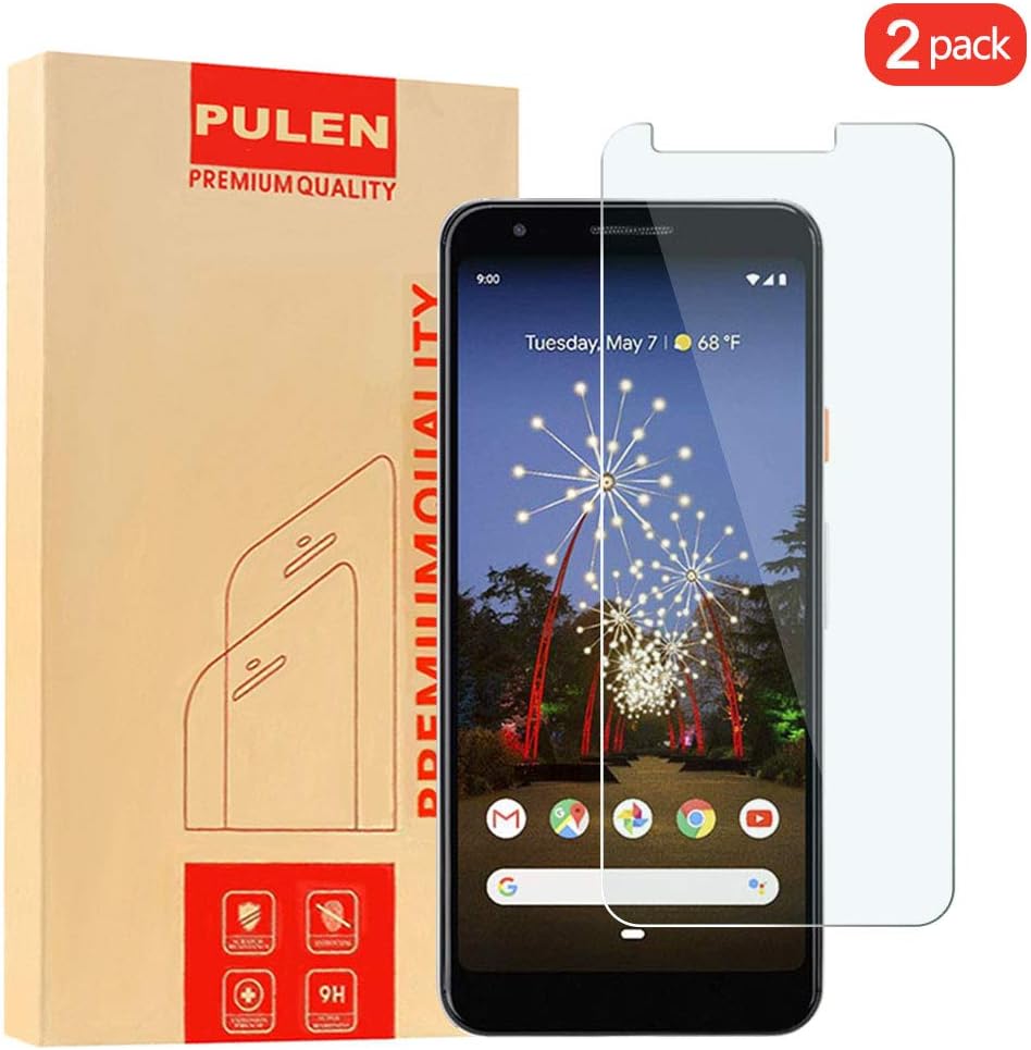 PULEN Google Pixel 3A XL Screen Protector, Premium Quality Tempered Glass Protective Film, 9H Hardness/Scratch Resist / Bubble-free for Google Pixel 3A XL [2 pack]