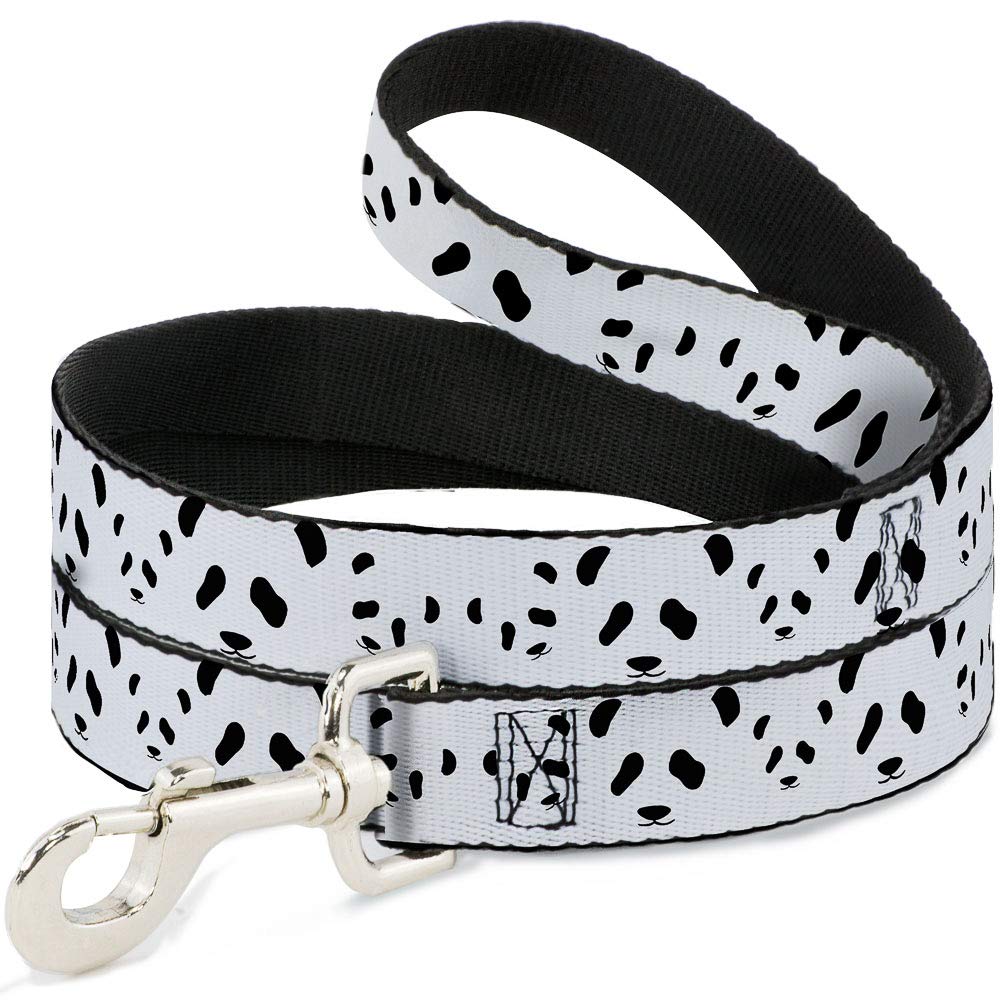 Buckle-Down Dog Leash Panda Bear Spots Available in Different Lengths and Widths for Small Medium Large Dogs and Cats