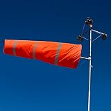 Anley 30 Inch Windsock RipStop Nylon Orange Wind Direction Sock with Reflective view 5