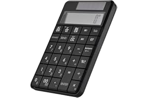 Compact USB keypad with Display Calculator Function, 29 Keys Portable Number Pad Mini Solar Power Smart Keypad & Office Calcu