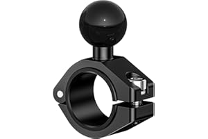 LOKTENWO Aluminum Alloy 1'' Ball Mount Compatible with RAM Mounts B Size 1 Inches Ball Double Socket Arm, Adjustable Handlebar Base Fit for Round Rails 0.875'' / 1'' / 1.125'' / 1.26'' in Diameter