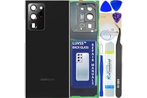 LUVSS Back Glass for Samsung Galaxy Note 20 Ultra 5G SM-N986 N985U Rear Glass Panel Cover Door Housing + Camera Lens Replacem