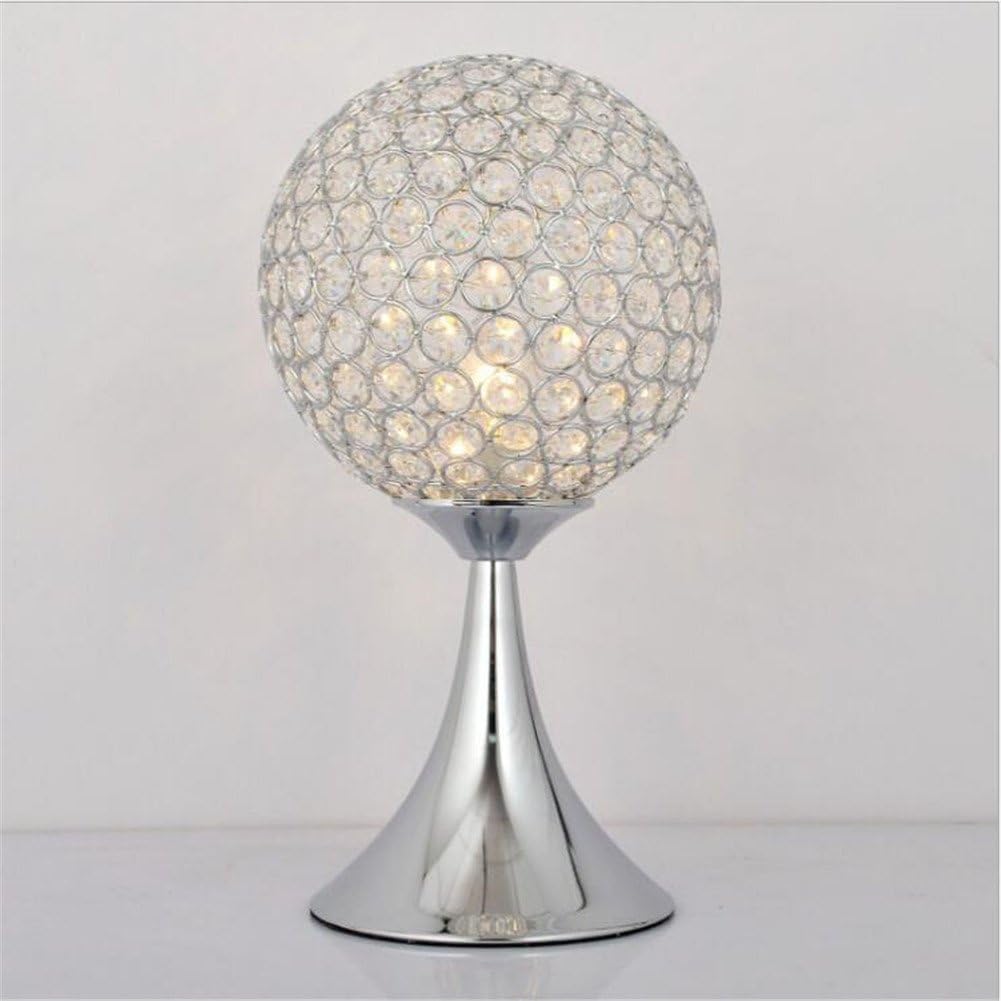 ATC Desk Lamp Crystal Circular Table Lighting Night Light Fixture with