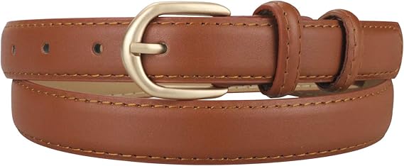 Amazon マイクイーン Maikun ベルト レディース スーツ ビジネス ベルト ベルト ビジネス 革ベルト ビジネスベルト レディースベルト スカートベルト おしゃれ ベルト レディース 細 カジュアル プレゼント キャラメルブラウン ベルト 通販