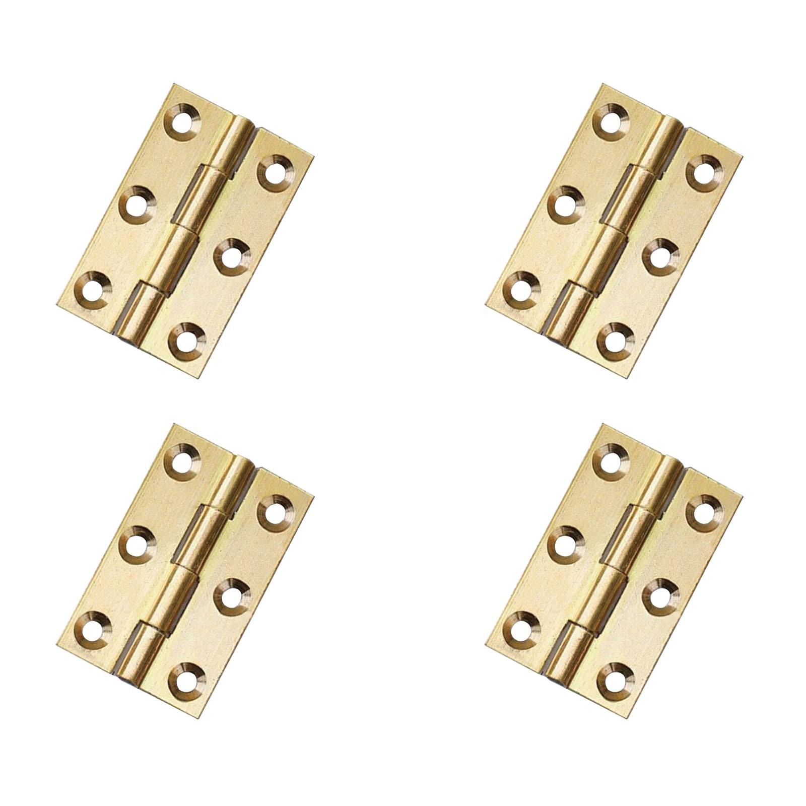 4Pcs Brass Door Hinges,1.5inch Heavy Duty Folding Hinges,for Gate,Window,Drawer