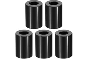 PATIKIL M10 Aluminum Spacers, 5 Pcs Metal Spacer Aluminum M10 x 3/4" OD x 1" L Aluminum Spacer Screw Standoff Round for 3/8" or M10 Screw Bolts