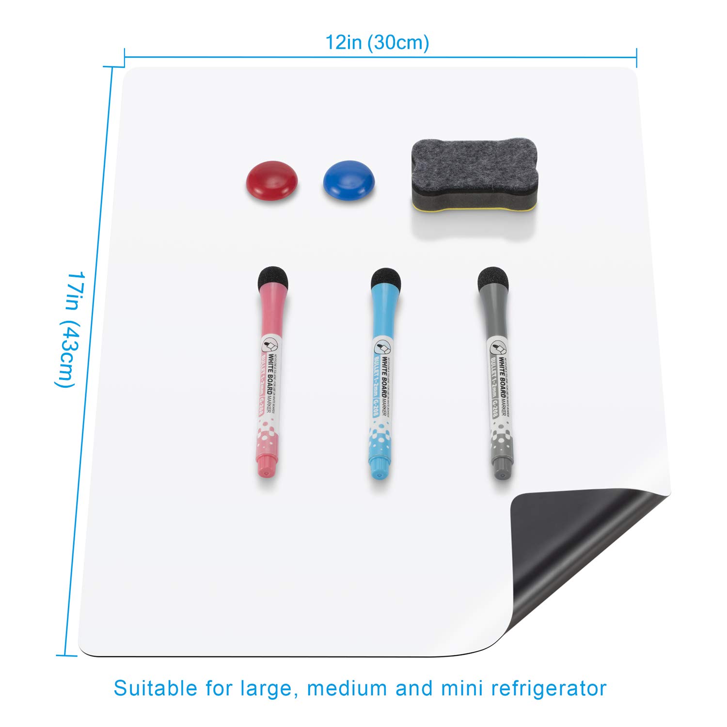 Aluan - Tablero magnético de borrado en seco para nevera, armario ...