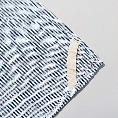Caldo Kitchen Dish Towel, Set of 4, 100% Cotton, 28 in x 20 in (Navy)