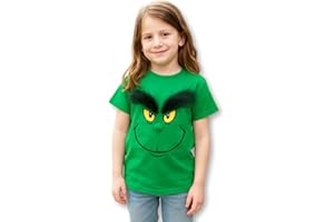 ComfyCamper Kids Green Monster Shirt - Costume T Shirt Cosplay Christmas Halloween Holiday Tshirt for Girls Boys