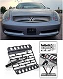 Extreme Online Store Replacement for 2003-2005 Infiniti G35 Coupe Models | EOS Plate Version 1 Front Bumper Tow Hook License Relocator Mount Bracket Tow-417 (Mid Size)