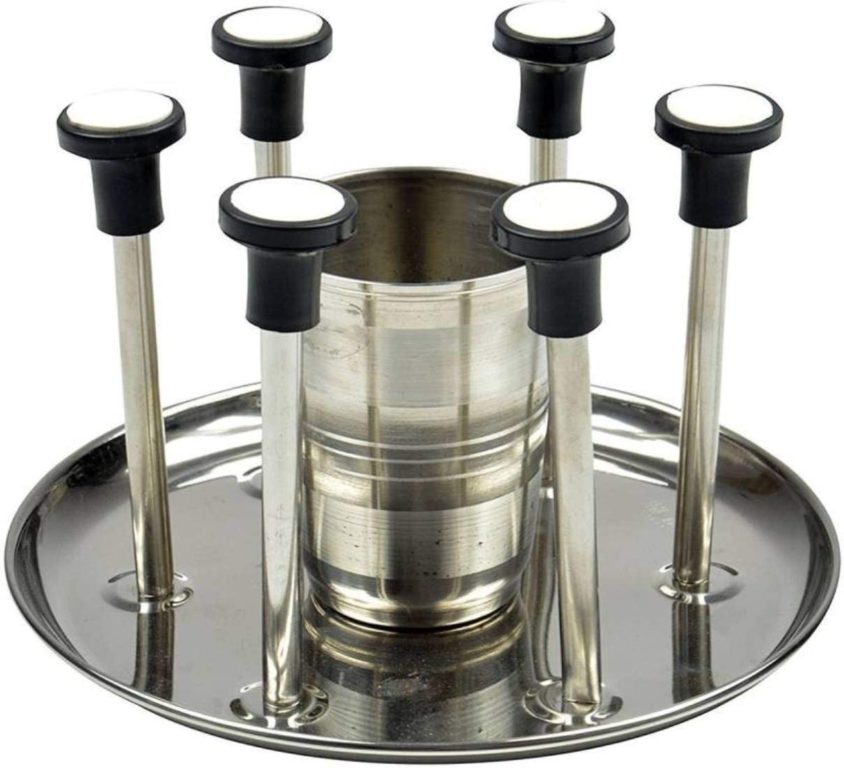 Buy Shopkart Heavy Stainless Steel Glass Stand & Spoon Cutlery Stand