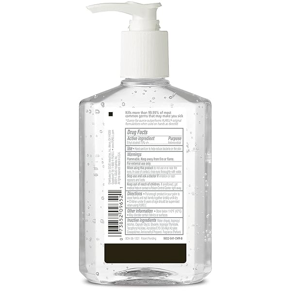 ADVANCED HAND SANITIZER GEL, ORIGINAL, 8-OZ. PUMP