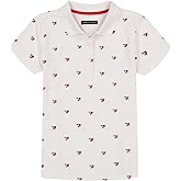 Tommy Hilfiger Girl's Short Sleeve Polo Shirt, Button Closure With Ribbed Collar and Sleeves