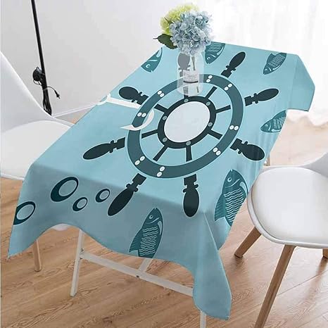 Amazon Playyee 船 アイロン不要 汚れ防止 ホリデー ロング テーブルクロス キッズ おとぎ話 ファンタジー イラスト マジカル ナイト タイム セーリング 船 カーリー ウェーブ テーブルデコレーション マルチカラー W52 X L70 Inch テーブルクロス オンライン通販