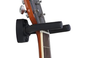 Rubber Coated Guitar Hanger - Wall Mount for Guitar, Rotatable Non-Slip Ukulele Mount, Easy to Install Guitars Hooks, Heavy D