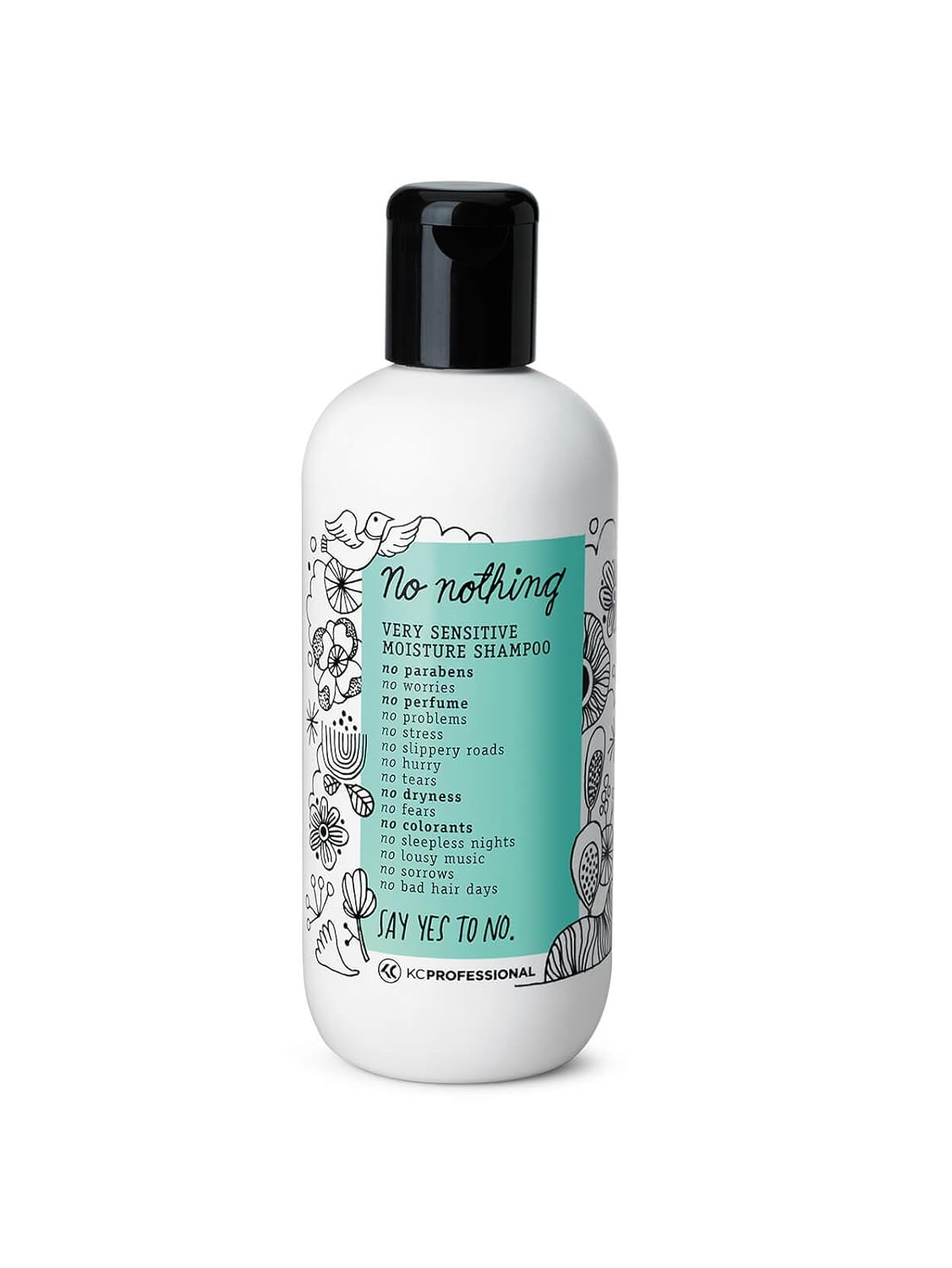 No Nothing Very Sensitive Moisture Shampoo - 100% Vegan, Hypoallergenic, Fragrance Free, Paraben Free - 10.15 oz