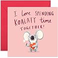 Old English Co. Jubiläumskarte „Koalaty Time Together“ – Lustige Tierkarte Für Ihn/sie, 15x15 Cm