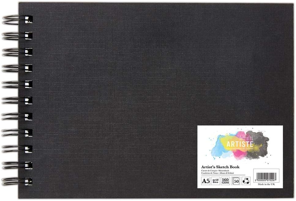 Artiste Sketchbook, Black, A5