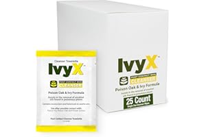 CoreTex Ivy X Post-Contact Poison Ivy Wipes - Pack of 25 Single-Use Treatment Wipes to Assist in Removal of Rashes - Also Works on Poison Oak & Sumac Oils - Travel Size Rash Remover