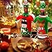 Boao 6 Sets Christmas Wine Bottle Cover and Hats Decoration Handmade Ugly Sweater Knit Wine Bottle Dress Santa Reindeer Snowman for Christmas Holiday Party Decorations